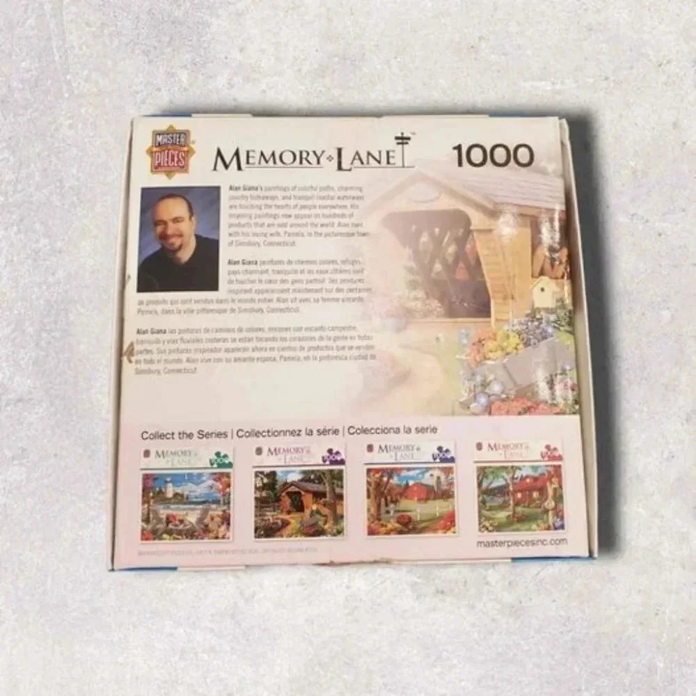 Alan Giana, Memory Lane, Garden Bridge, 1000 piece Puzzle 26.75x19.25